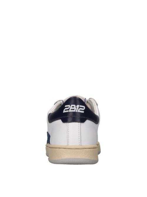 Sneakers in pelle 2B12 | BABY.SUPRIME-51BIANCO-VERDE-BLU