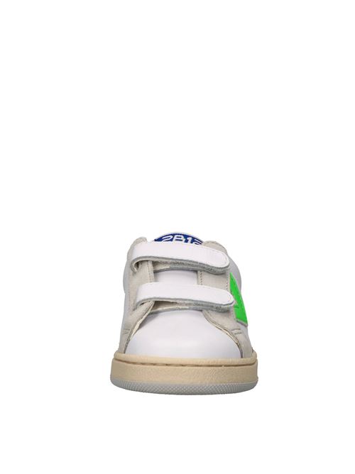 Sneakers in pelle 2B12 | BABY.SUPRIME-51BIANCO-VERDE-BLU