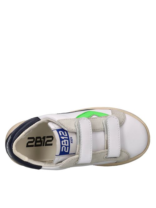 Sneakers in pelle 2B12 | BABY.SUPRIME-51BIANCO-VERDE-BLU