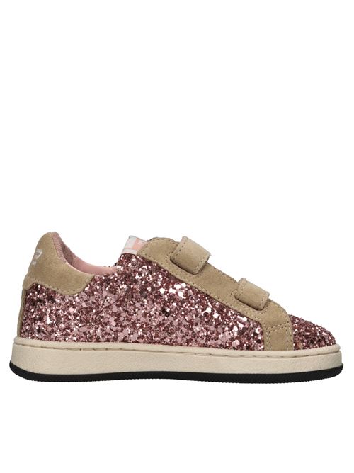 Sneakers in camoscio e glitter 2B12 | BABYSUPRIME-W77ROSA-MARRONE