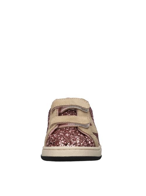 Sneakers in camoscio e glitter 2B12 | BABYSUPRIME-W77ROSA-MARRONE