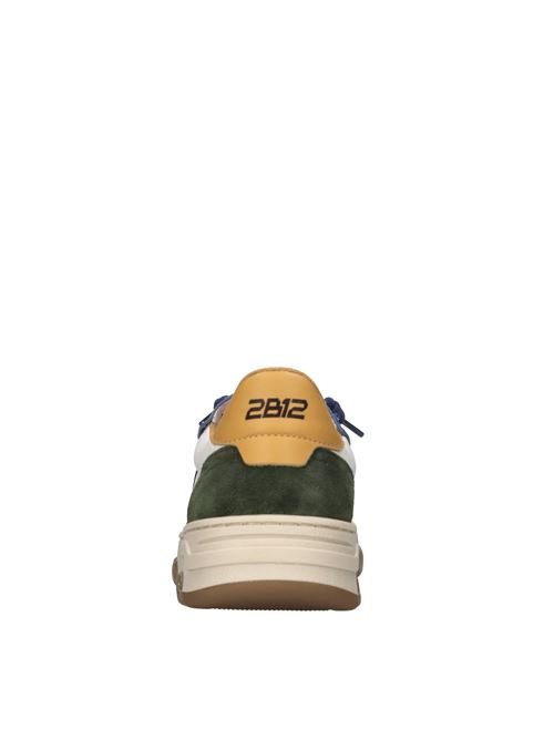 Sneakers in pelle 2B12 | JRHYPER-M017BIANCO-BLU-NERO-GIALLO-VERDE