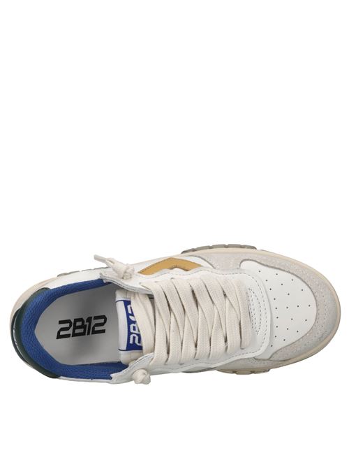 Sneakers in pelle e camoscio 2B12 | JRHYPER-M018BIANCO-GIALLO-VERDE
