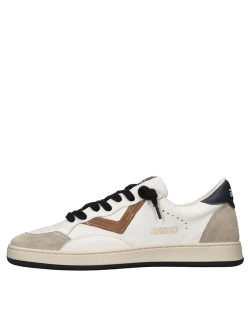 Sneakers in pelle ed ecopelle 2B12 | JRPLAY-M100BIANCO-MARRONE-BLU