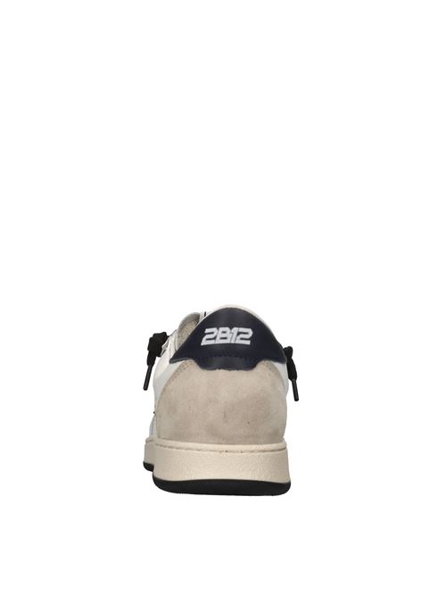 Sneakers in pelle ed ecopelle 2B12 | JRPLAY-M100BIANCO-MARRONE-BLU