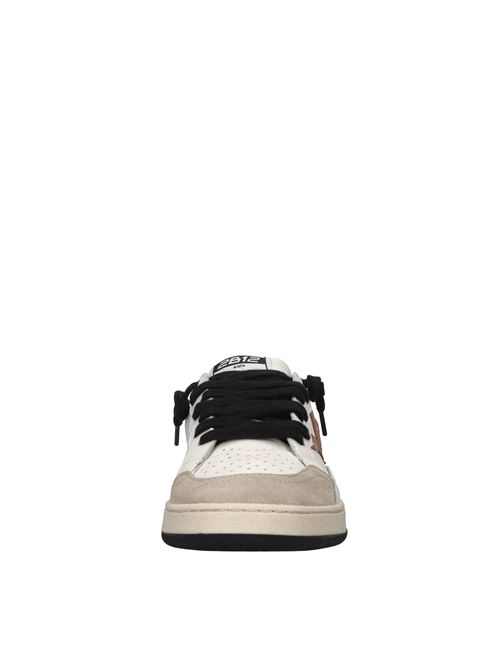 Sneakers in pelle ed ecopelle 2B12 | JRPLAY-M100BIANCO-MARRONE-BLU