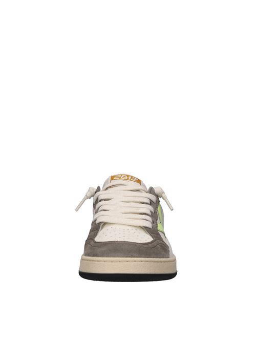 Sneakers in pelle e camoscio 2B12 | JRPLAY-M108BIANCO-GIALLO-NERO