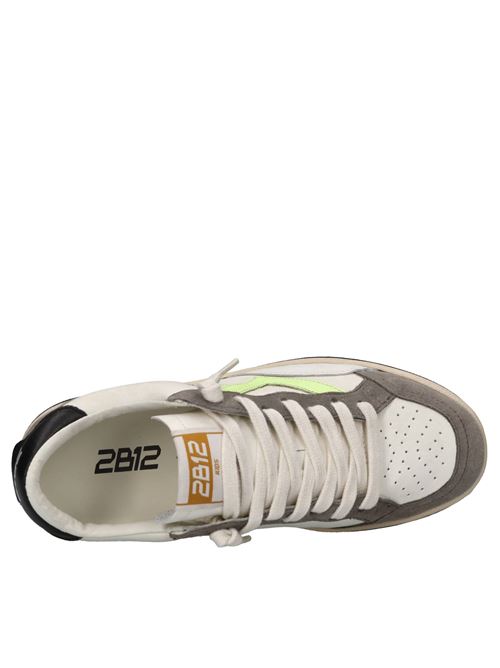 Sneakers in pelle e camoscio 2B12 | JRPLAY-M108BIANCO-GIALLO-NERO