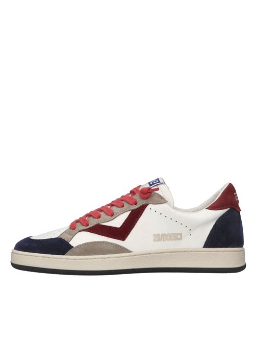 Sneakers in pelle ed ecopelle 2B12 | JRPLAY-M90BIANCO-BLU-ROSSO