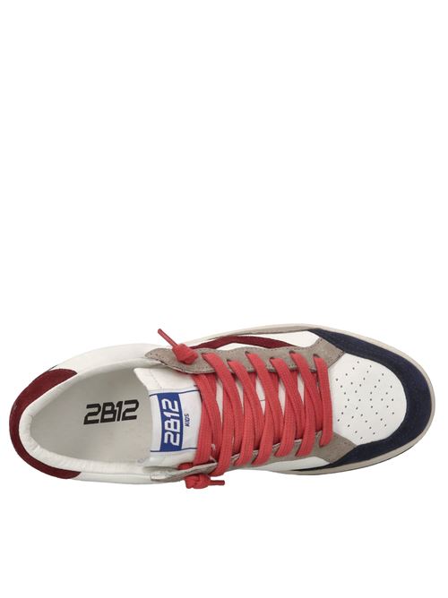 Sneakers in pelle ed ecopelle 2B12 | JRPLAY-M90BIANCO-BLU-ROSSO
