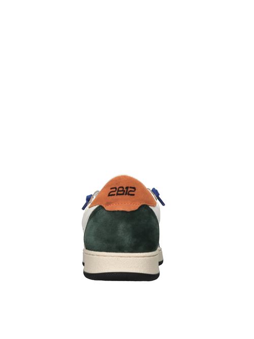 Sneakers in pelle ed ecopelle 2B12 | JRPLAY-M91BIANCO-VERDE-ARANCIO