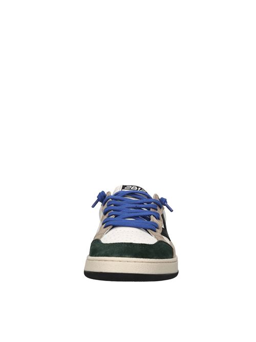 Sneakers in pelle ed ecopelle 2B12 | JRPLAY-M91BIANCO-VERDE-ARANCIO