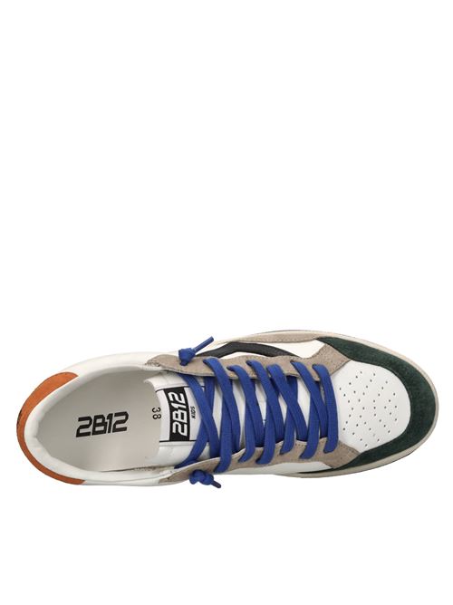 Sneakers in pelle ed ecopelle 2B12 | JRPLAY-M91BIANCO-VERDE-ARANCIO