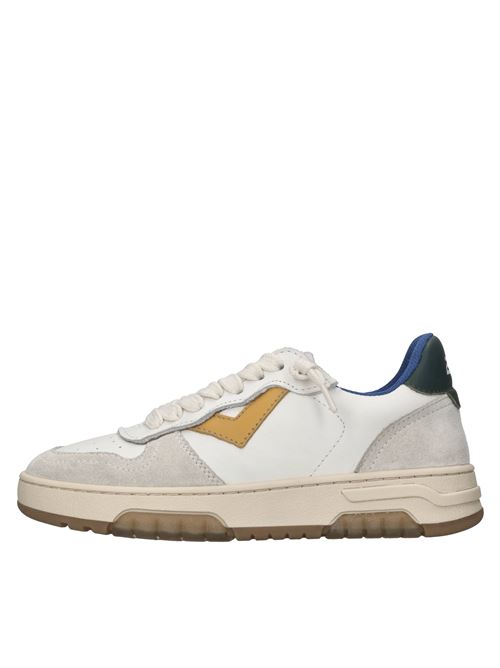 Sneakers in pelle e camoscio 2B12 | MINIHYPER-ML018BIANCO-GIALLO-VERDE