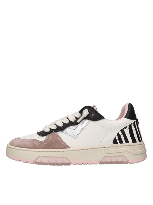 Sneakers in pelle ed ecopelle 2B12 | MINIHYPER-W015BIANCO-ROSA-ARGENTO-NERO-ZEBRA