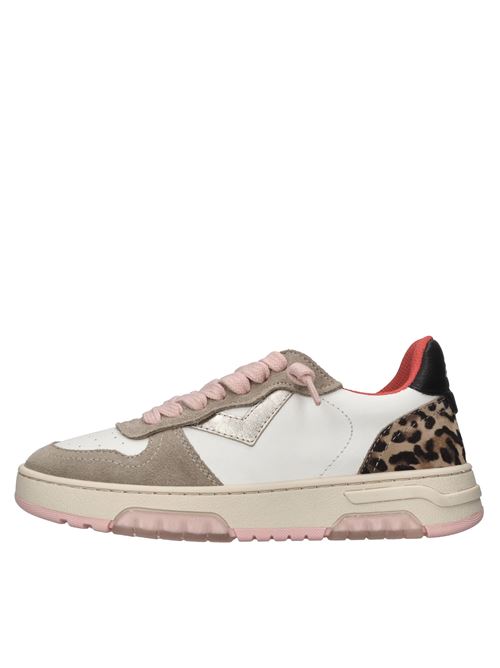 Sneakers in pelle e camoscio 2B12 | MINIHYPER-WL014BIANCO-ORO.NERO-ZEBRA