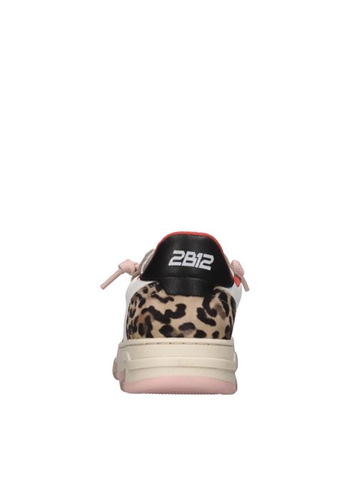 Sneakers in pelle e camoscio 2B12 | MINIHYPER-WL014BIANCO-ORO.NERO-ZEBRA