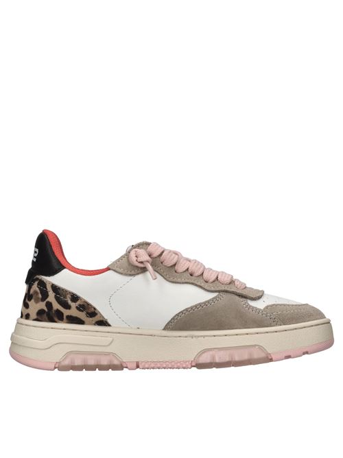 Sneakers in pelle e camoscio 2B12 | MINIHYPER-WL014BIANCO-ORO.NERO-ZEBRA