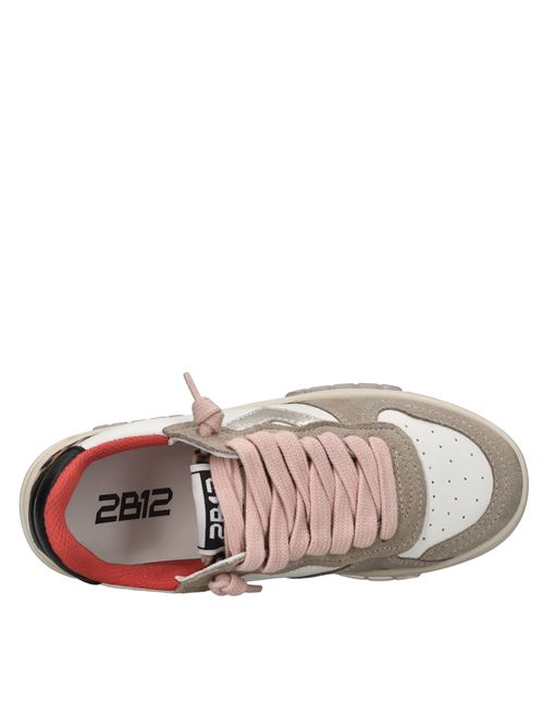 Sneakers in pelle e camoscio 2B12 | MINIHYPER-WL014BIANCO-ORO.NERO-ZEBRA