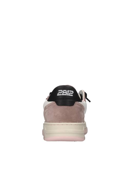 Sneakers in pelle e camoscio 2B12 | MINIHYPER-WL019ROSA-NERO-BIANCO
