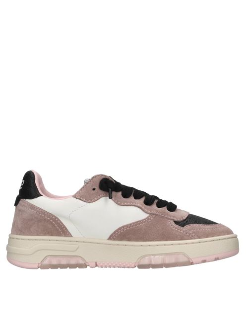 Sneakers in pelle e camoscio 2B12 | MINIHYPER-WL019ROSA-NERO-BIANCO