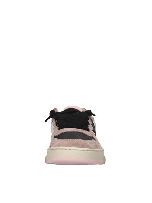 Sneakers in pelle e camoscio 2B12 | MINIHYPER-WL019ROSA-NERO-BIANCO