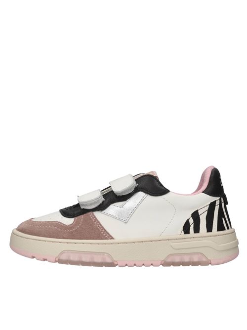Sneakers in pelle 2B12 | MINIHYPER-WV015BIANCO-ROSA-ARGENTO-NERO-ZEBRA