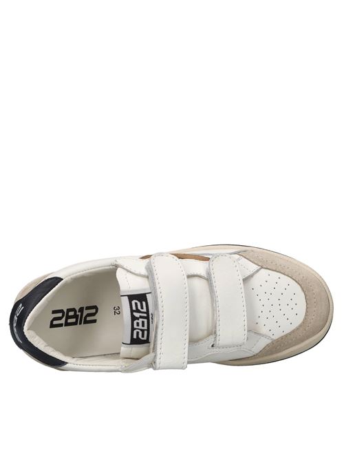 Sneakers in pelle 2B12 | MINIPLAY-M100BIANCO-MARRONE-BLU