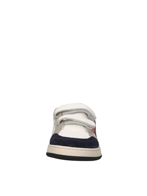 Sneakers in pelle e camoscio 2B12 | MINIPLAY-M90BIANCO-BLU-ROSSO