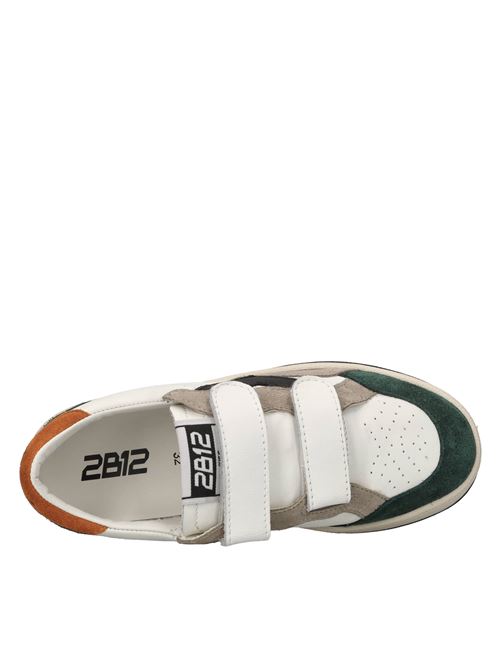 Sneakers in pelle 2B12 | MINIPLAY-M91BIANCO-VERDE-ARANCIO