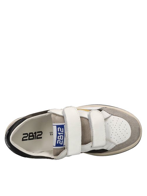 Sneakers in pelle e camoscio 2B12 | MINIPLAY-M94BIANCO-MIMETICO-GIALLO-NERO