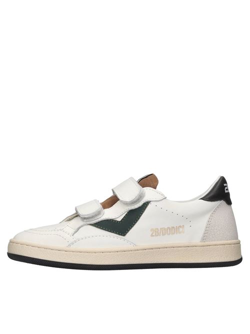 Sneakers in pelle ed ecopelle 2B12 | MINIPLAY-M98BIANCO-VERDE-NERO