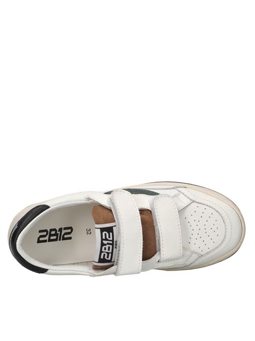 Sneakers in pelle ed ecopelle 2B12 | MINIPLAY-M98BIANCO-VERDE-NERO