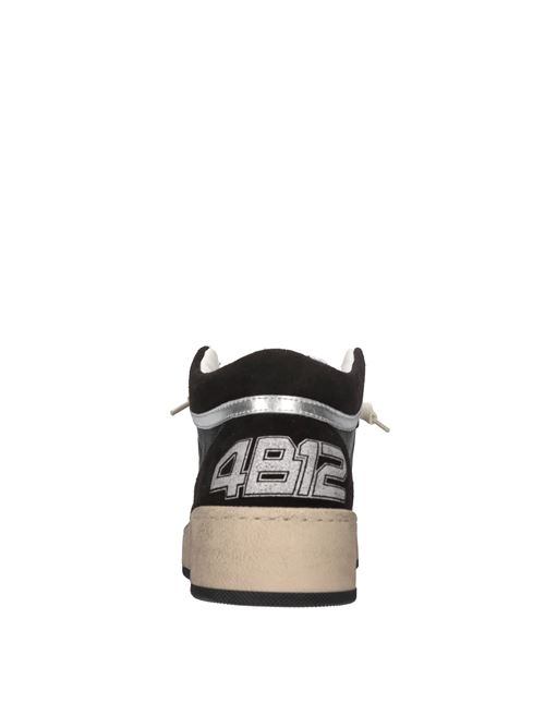 Sneakers in pelle 4B12 | PLAYMID-D02NERO-ARGENTO-ORO