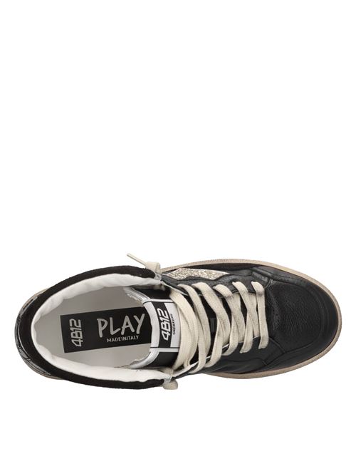 Sneakers in pelle 4B12 | PLAYMID-D02NERO-ARGENTO-ORO