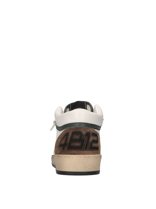 Sneakers in pelle 4B12 | PLAYMID-U02BIANCO-TOBACCO-VERDE