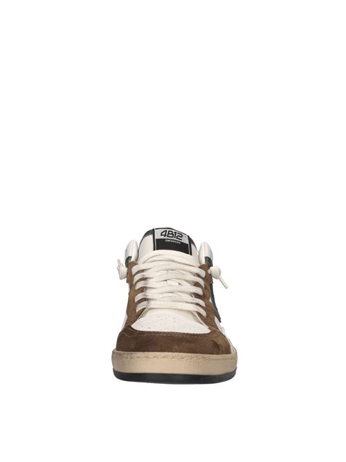 Sneakers in pelle 4B12 | PLAYMID-U02BIANCO-TOBACCO-VERDE