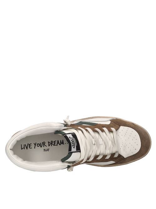 Sneakers in pelle 4B12 | PLAYMID-U02BIANCO-TOBACCO-VERDE