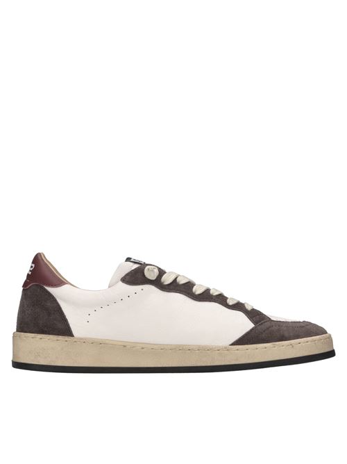 Sneakers in pelle 4B12 | PLAYNEW-U123BIANCO-MARRONE-BORDEAUX