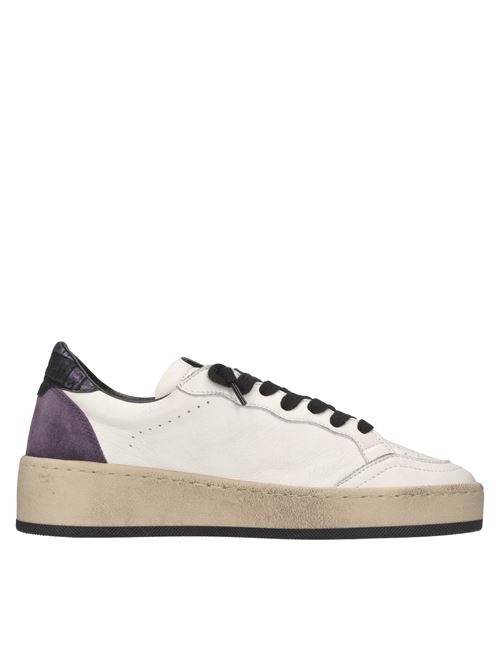 Sneakers in pelle 4B12 | PLAYNEWSKY-D231BIANCO-VIOLA