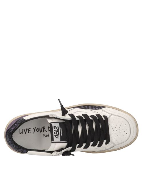Sneakers in pelle 4B12 | PLAYNEWSKY-D231BIANCO-VIOLA