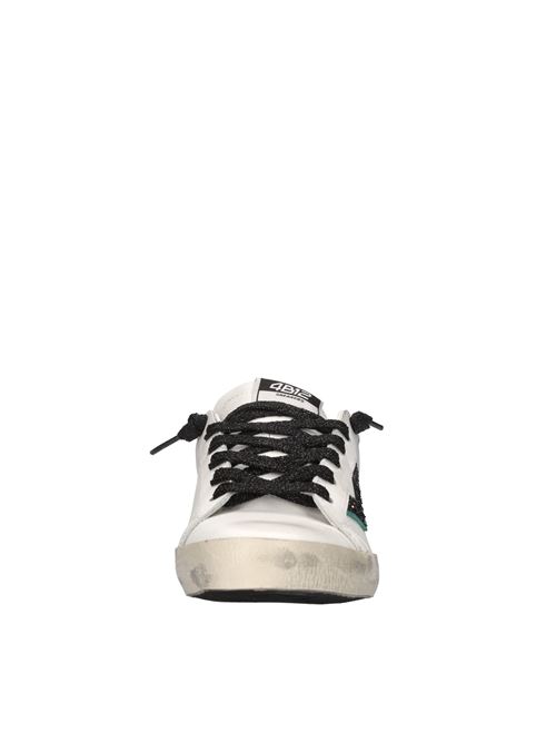 Sneakers in pelle e glitter 4B12 | SUPRIME-D325BIANCO-OCTANIO