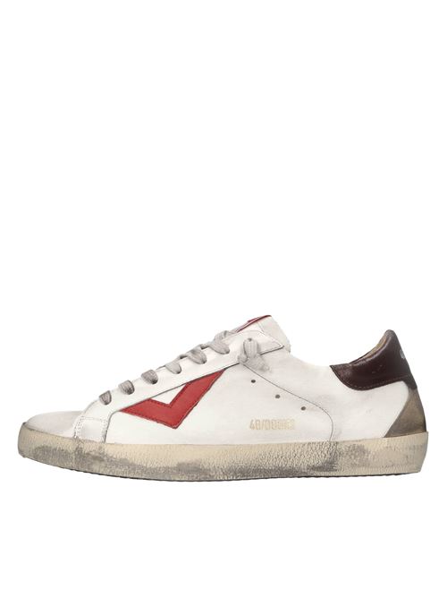 Sneakers in pelle 4B12 | SUPRIME-U216BIANCO-ROSSO-MARRONE