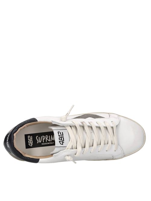 Sneakers in pelle 4B12 | SUPRIME-U217BIANCO-GRIGIO-BLU