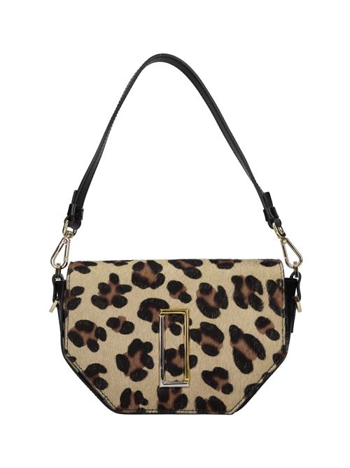 Borsa in pelle e cavallino ABSE-E'L | AB202ANIMALIERMARRONE-NERO