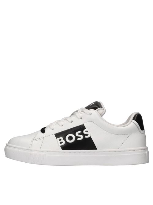 Sneakers in pelle BOSS | J51650/10PBIANCO-NERO