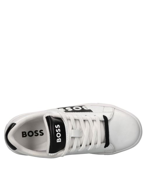 Sneakers in pelle BOSS | J51650/10PBIANCO-NERO