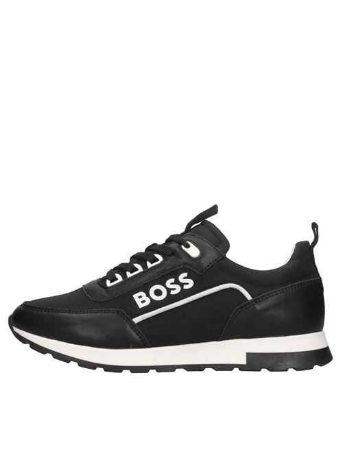 Sneakers in pelle e tessuto BOSS | J51653/09BNERO