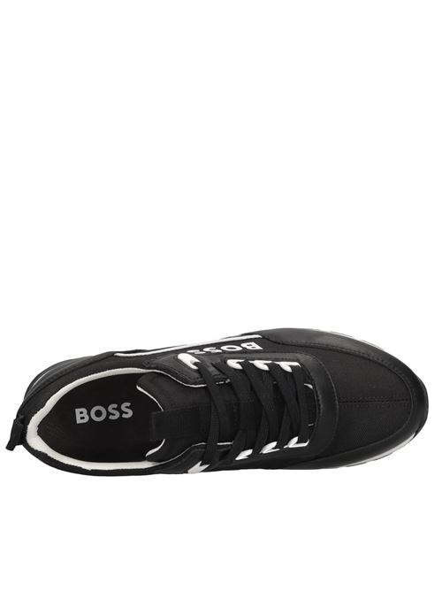 Sneakers in pelle e tessuto BOSS | J51653/09BNERO