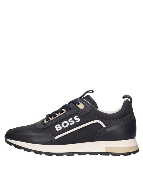 Sneakers in pelle e tessuto BOSS | J51653/849BLU